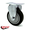 Service Caster 4 Inch Black Polyurethane Wheel Rigid Top Plate Caster SCC-20R414-PPUB-BLK-TP3